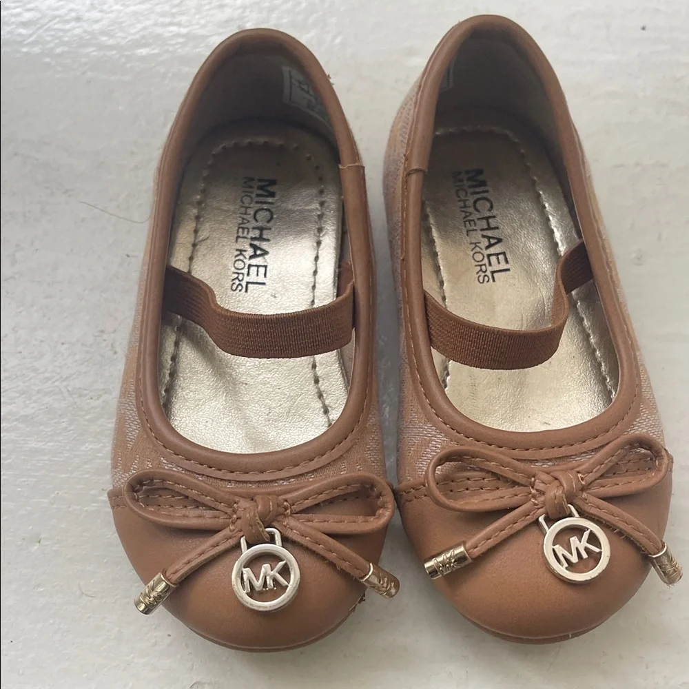 Michael Kors Kids Tan Ballet Flats